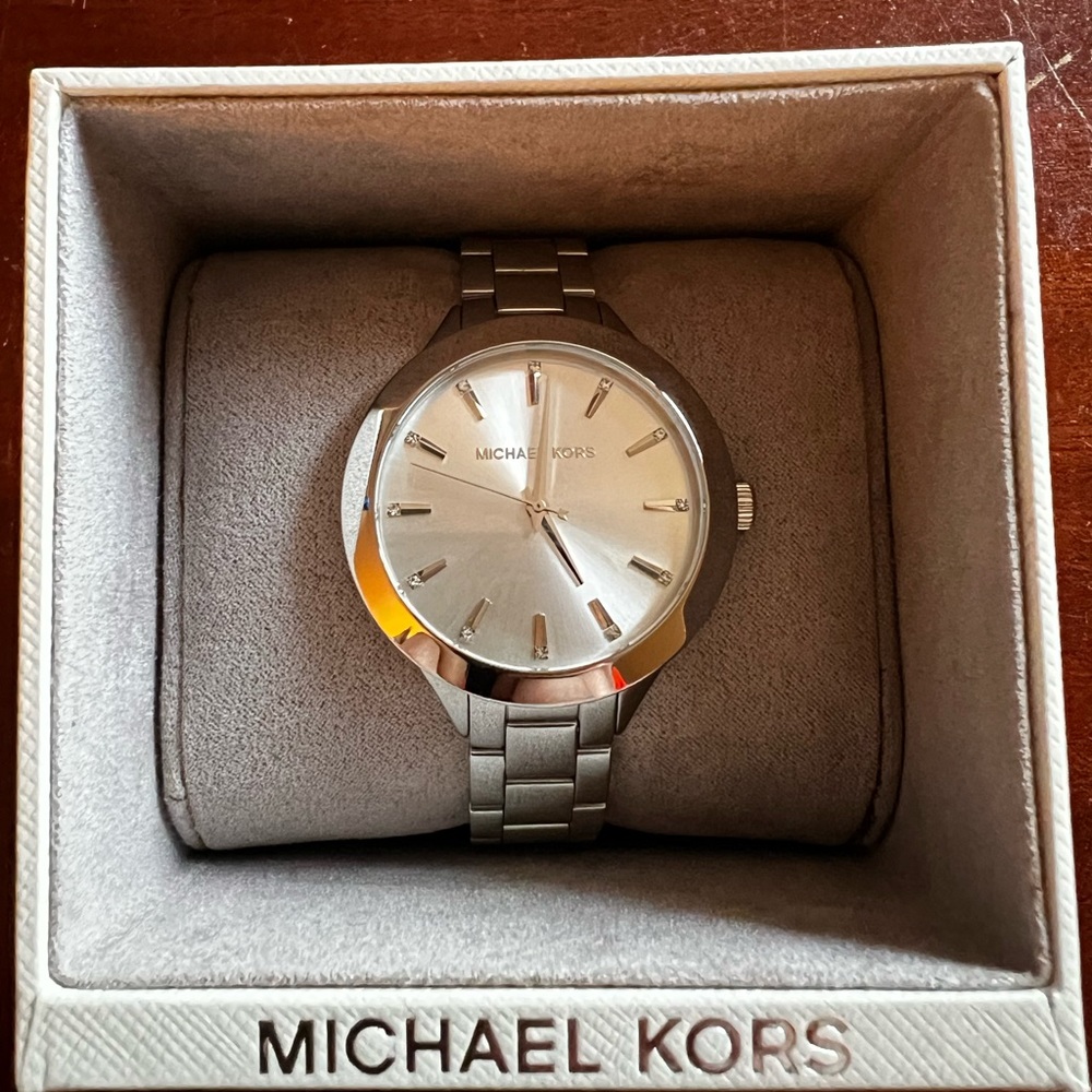 Women's Michael Kors Slim Runway Steel Watch MK3464